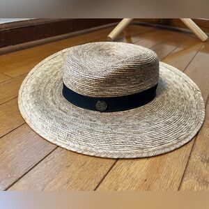 Tula Palm Leaf Straw Hat Woven Fedora with Black Band Women’s Sun Protection